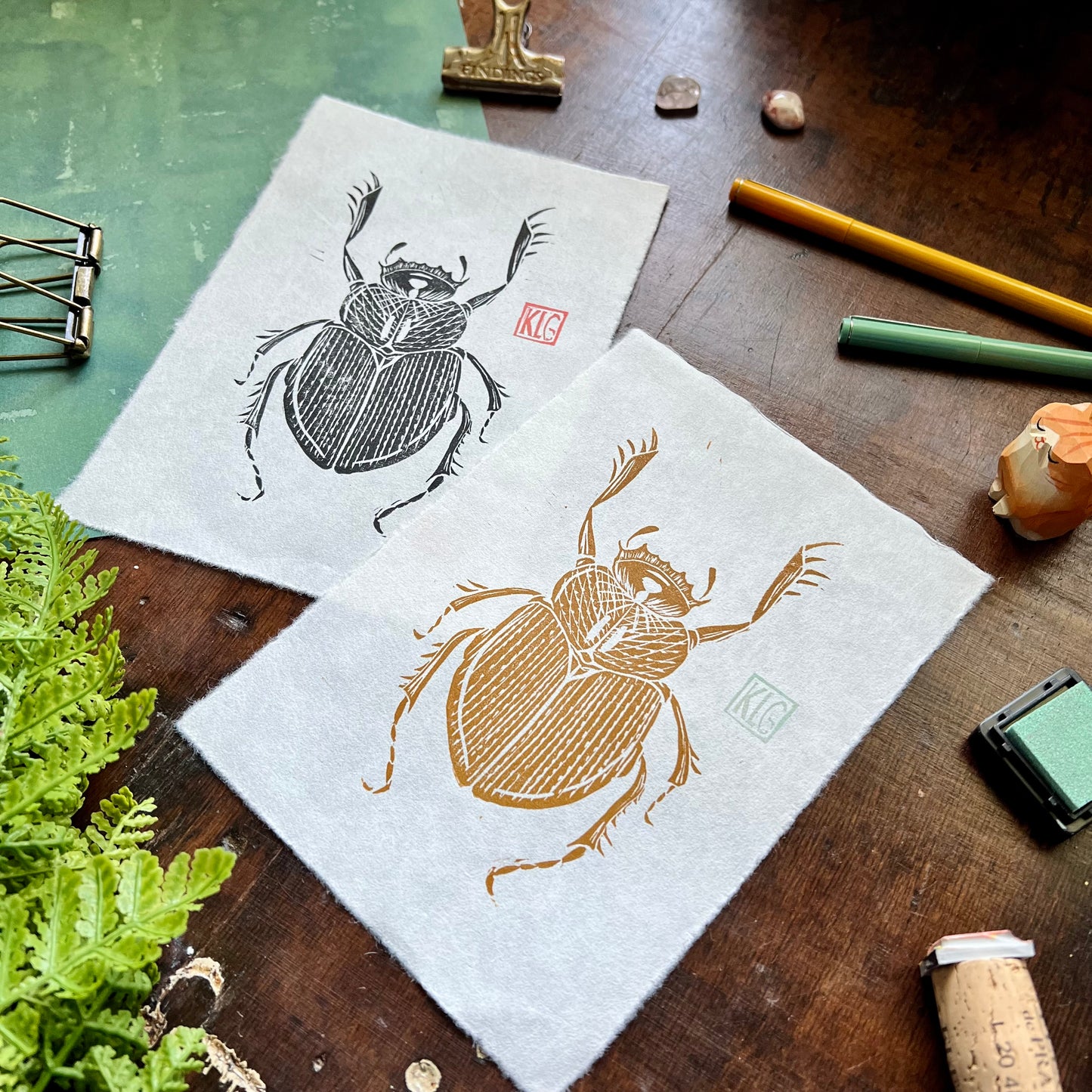 Beetle Lino Print (Open Edition)