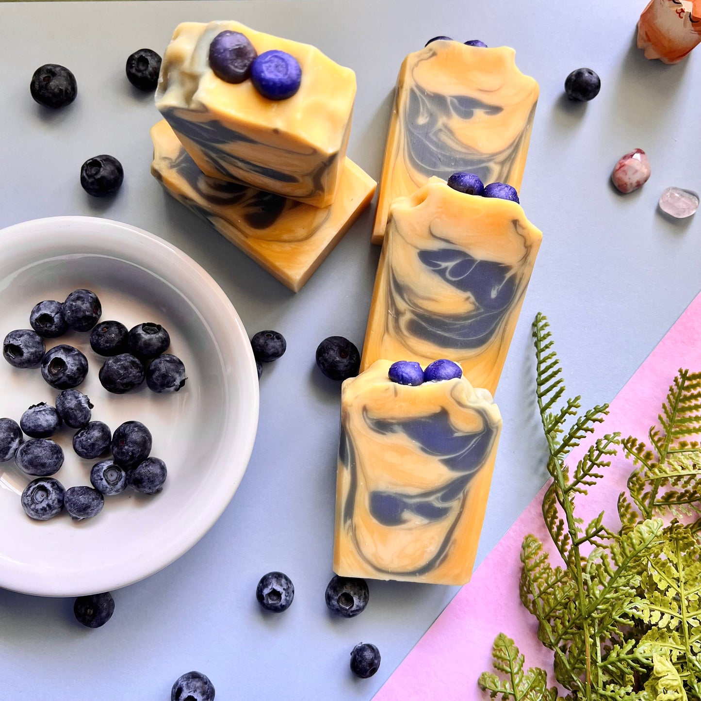 Blueberry Lemon Swirl Handmade Soap