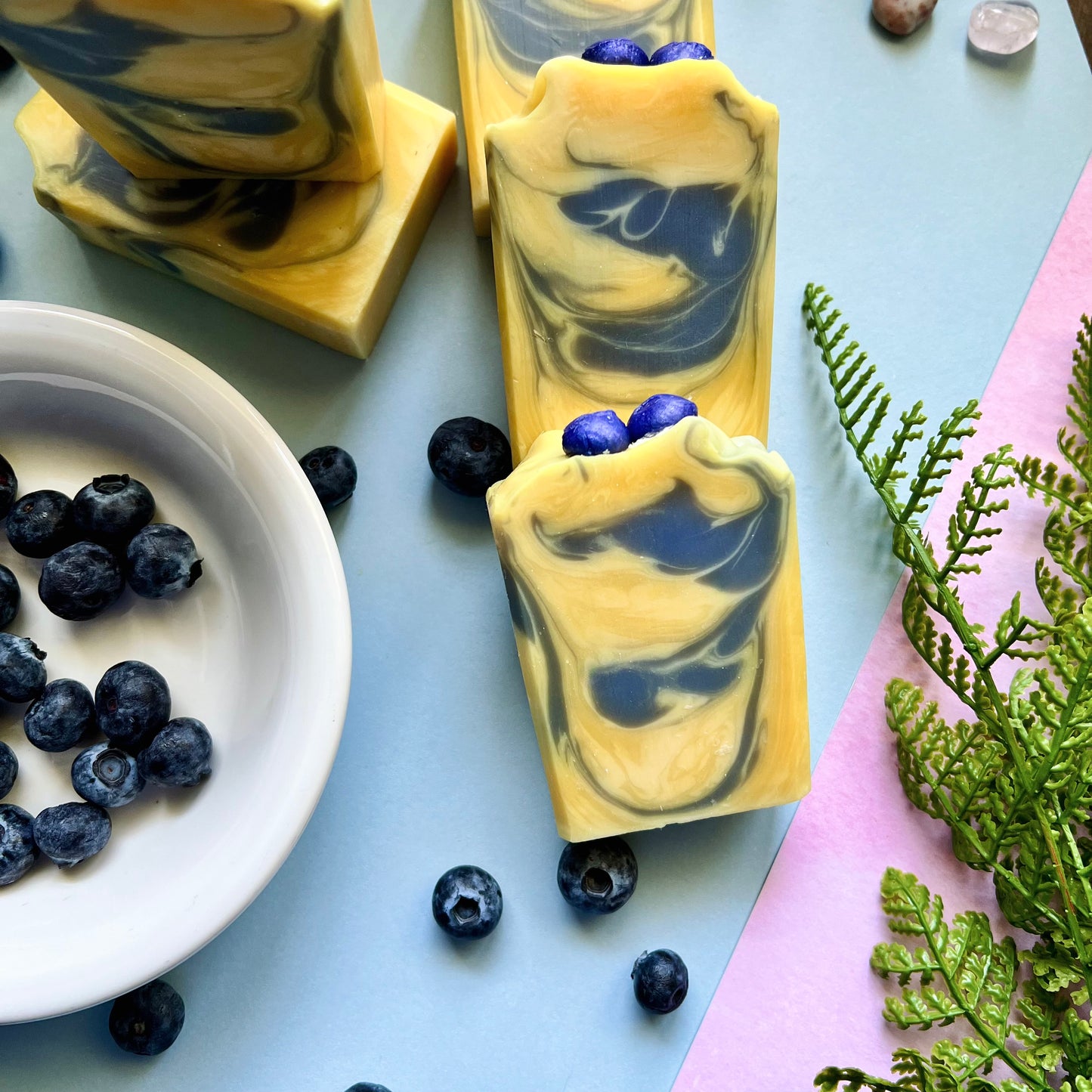 Blueberry Lemon Swirl Handmade Soap