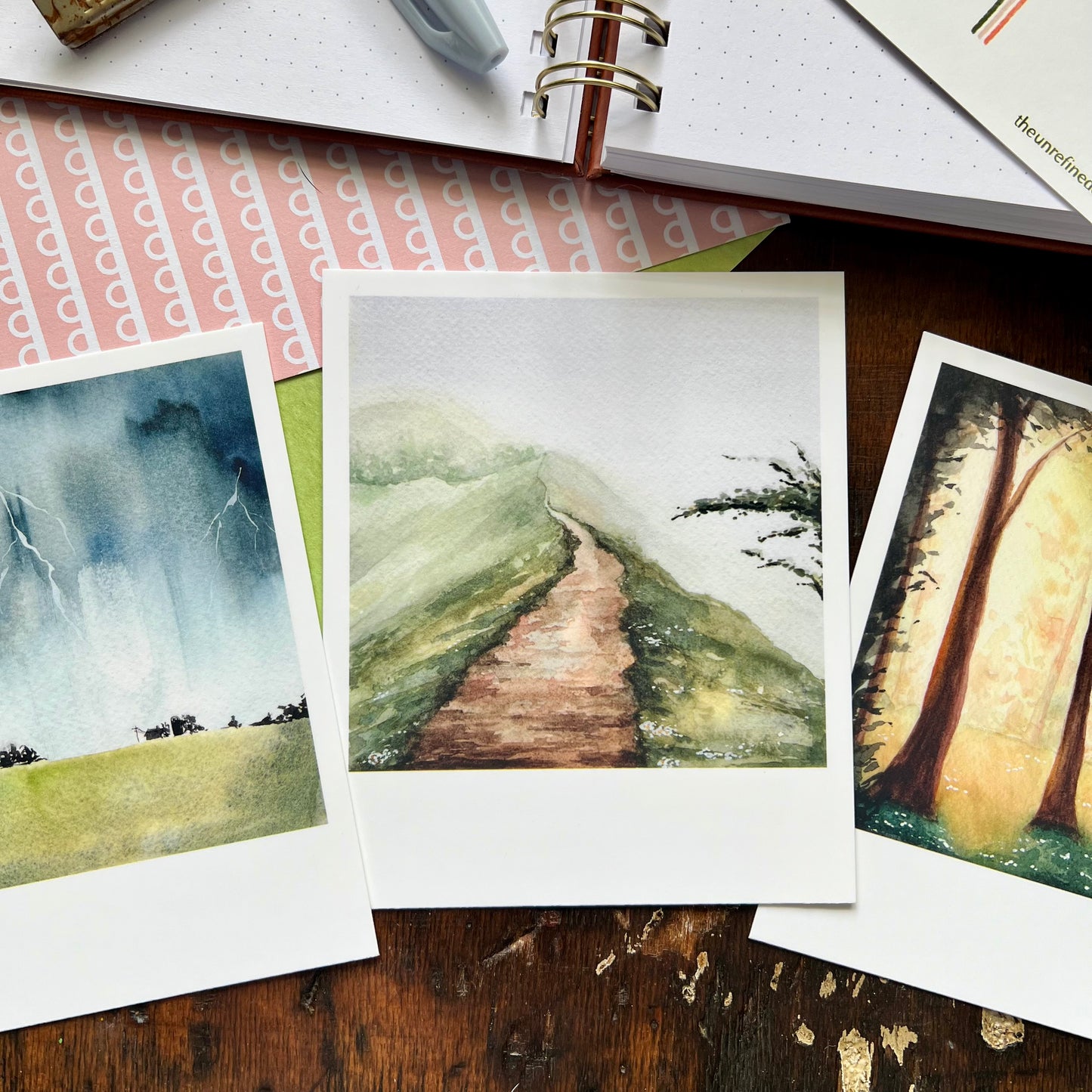 Landscape Polaroid Style Postcard Set