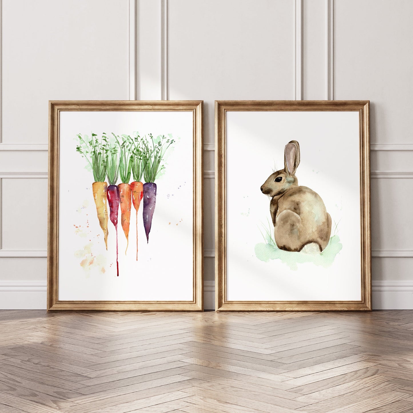 Bunny & Carrots Art Prints