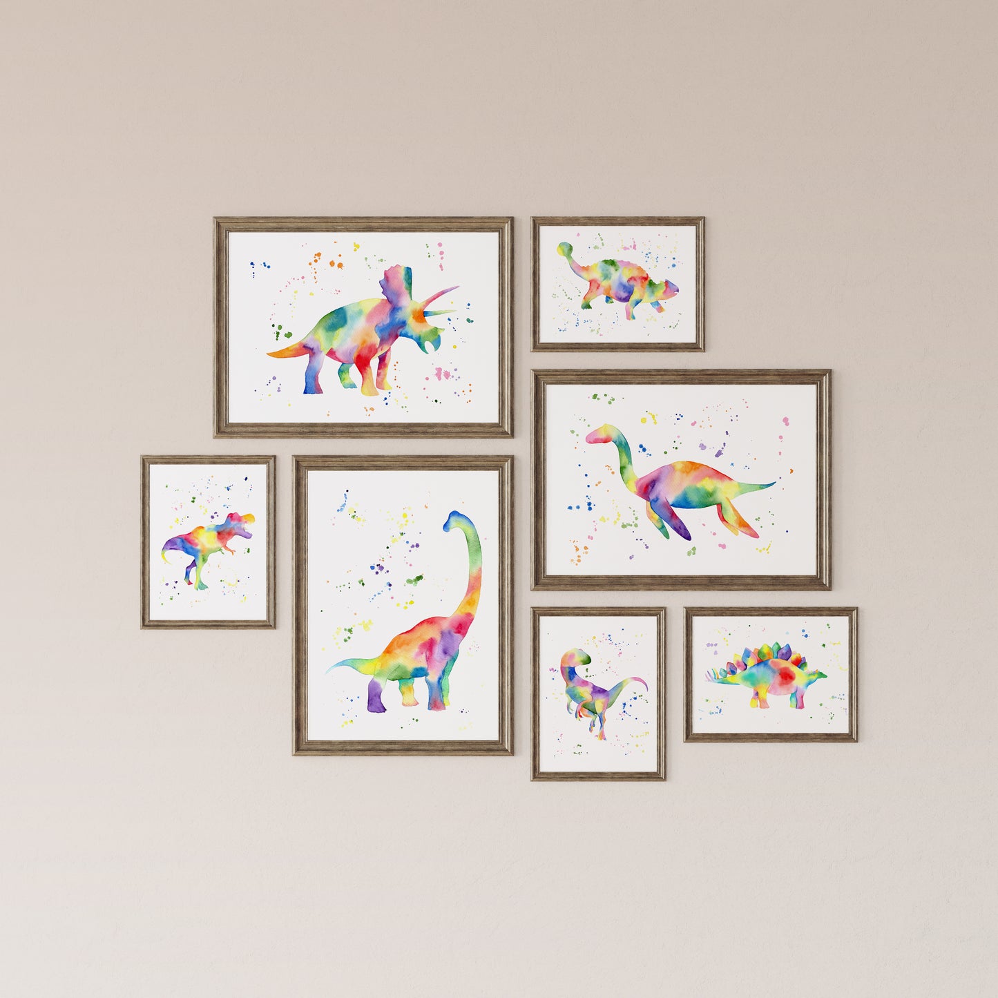 Rainbow Velociraptor Print