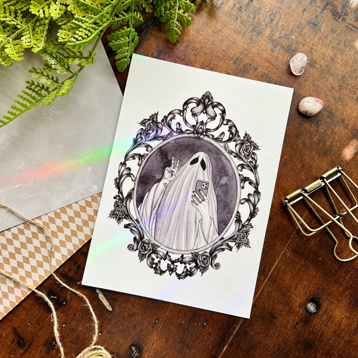 Ghost Selfie Art Print