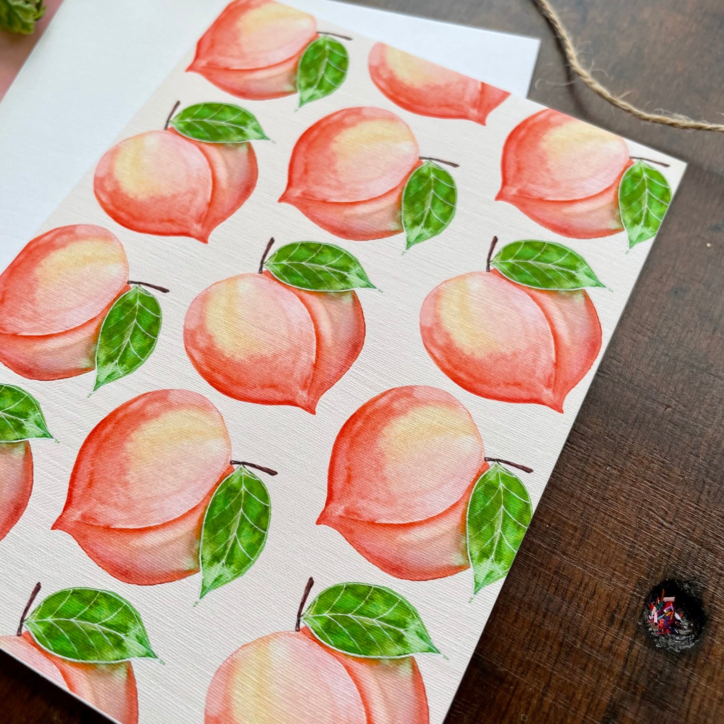 Peach Watercolor Card