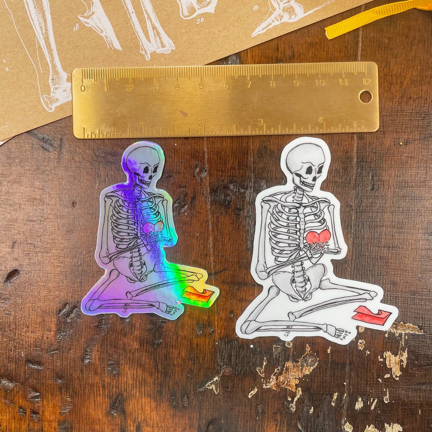Skelly the Skeleton Vinyl Sticker
