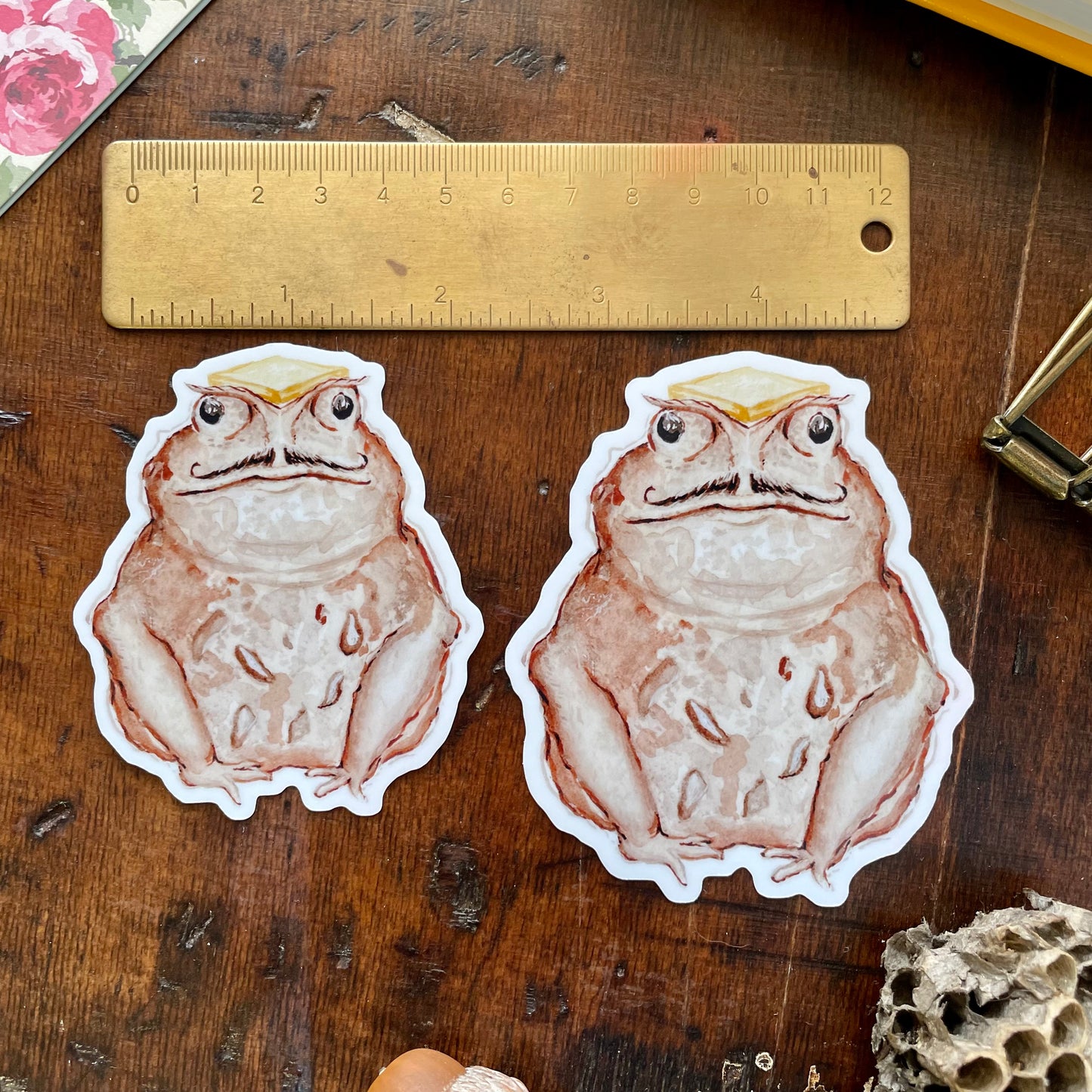 Lucas the French Baguette Toad Vinyl Sticker