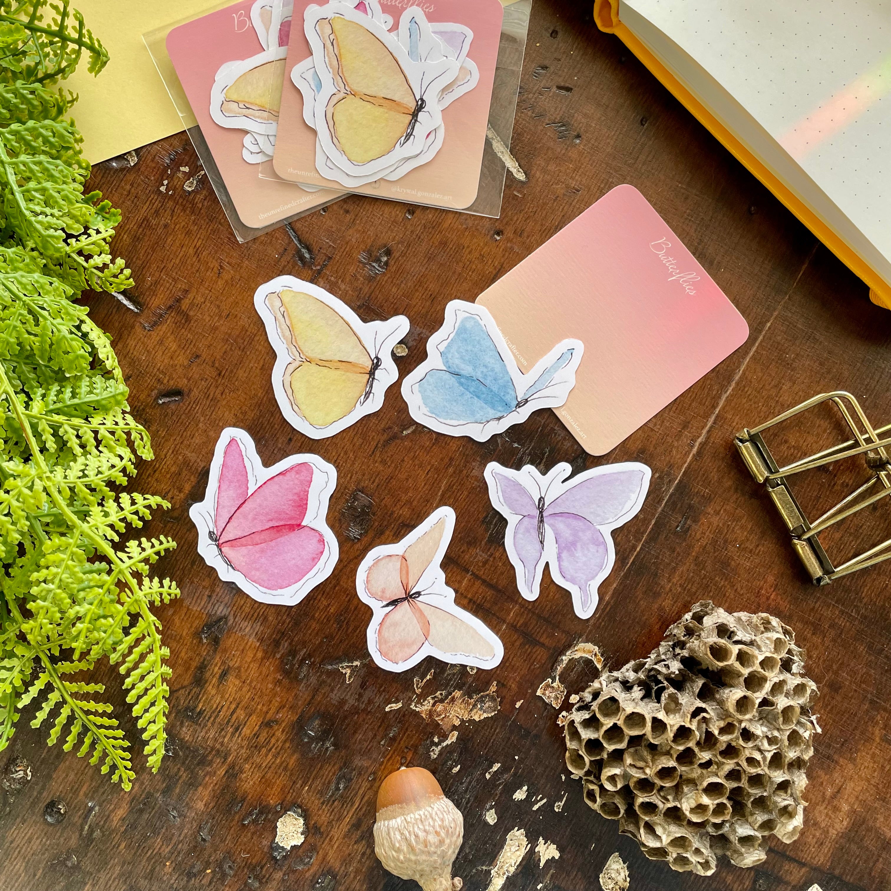 Butterflay Sticker Butterfly Sticker Pack – The Unrefined Crafter