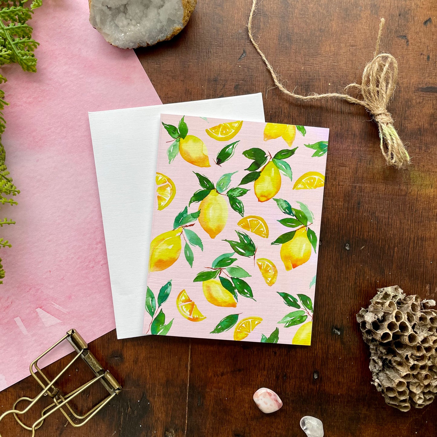 Lemon Watercolor Card Set