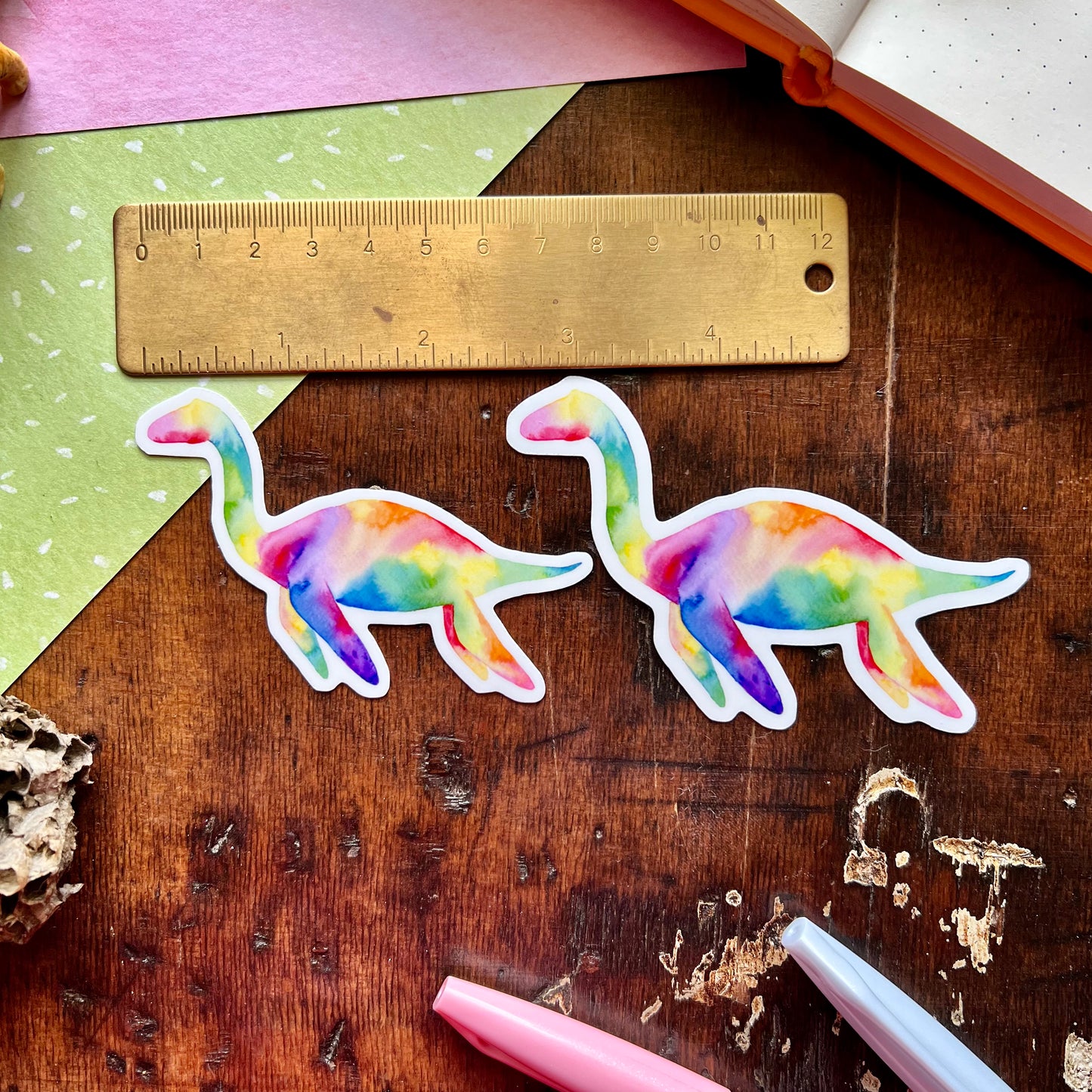 Rainbow Plesiosaurus Vinyl Sticker