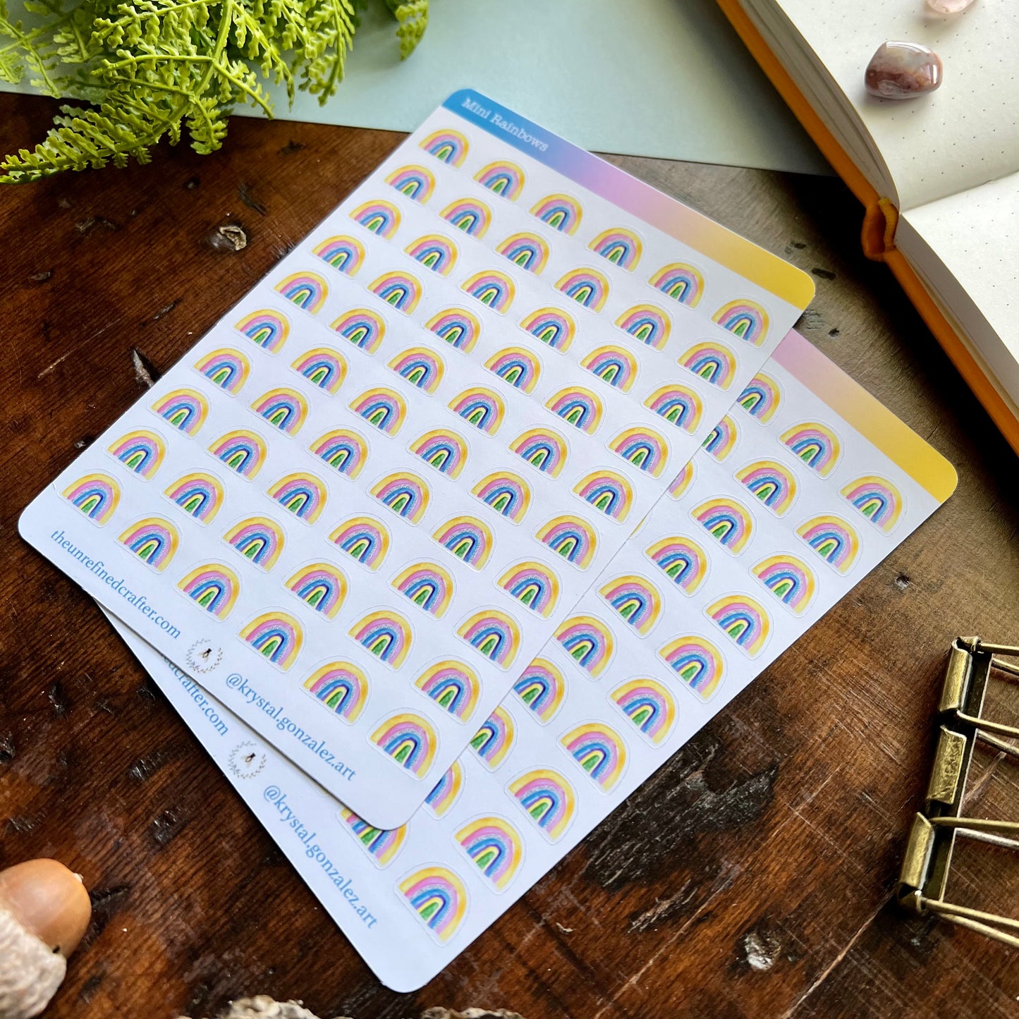 Mini Rainbows Sticker Sheet