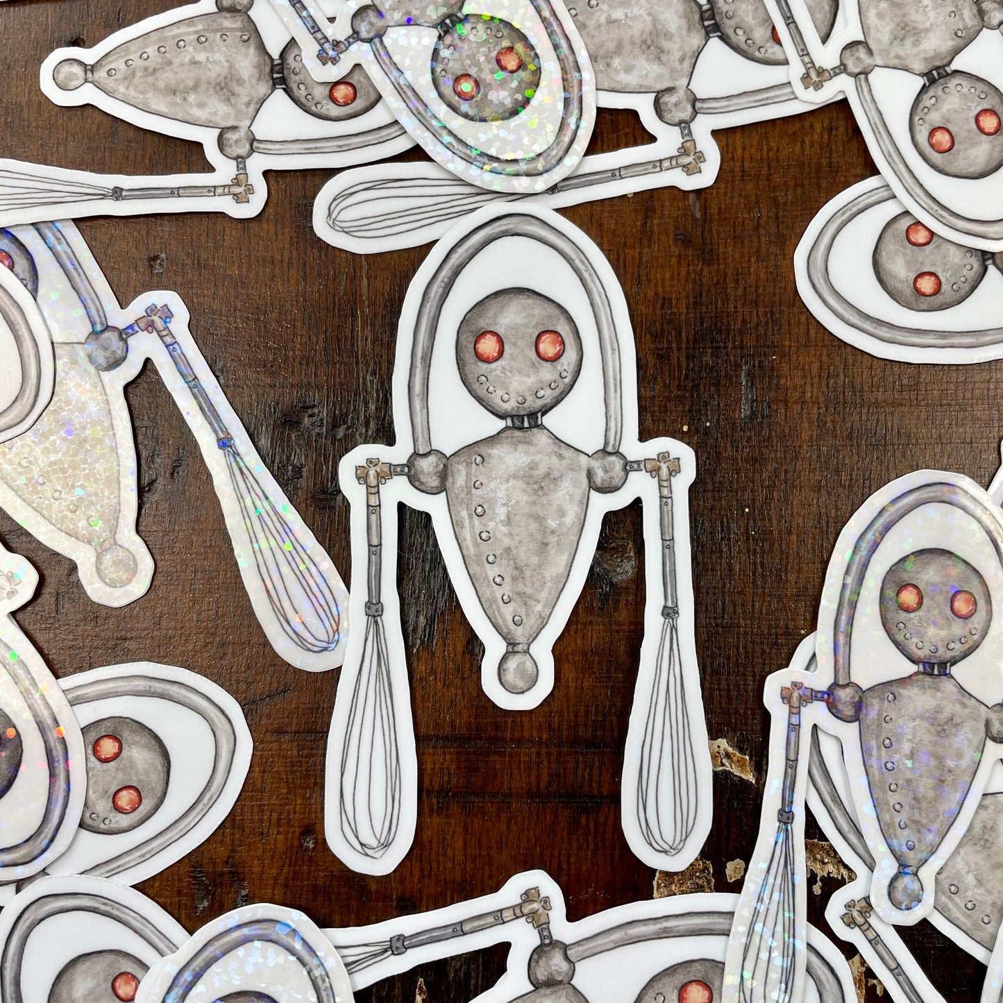 Edward Scissorhands Whisk Robot Sticker (Obscure Objects series)